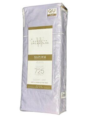new LAVENDER Wamsutta DreamZone 725 TC 100% Cotton Oversized QUEEN Flat Sheet